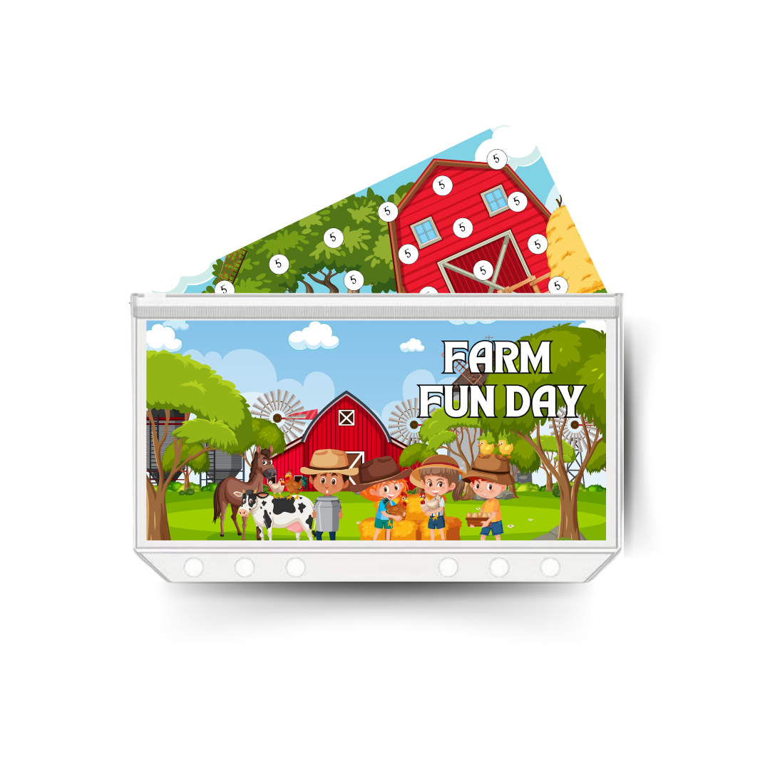 FARM FUN DAY insert, tracker & twin pocket wallet A6
