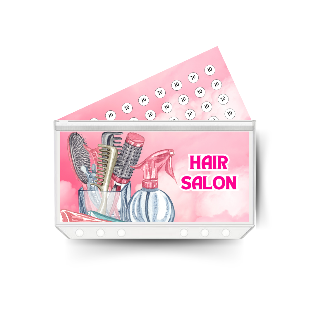HAIR SALON insert, tracker & twin pocket wallet A6