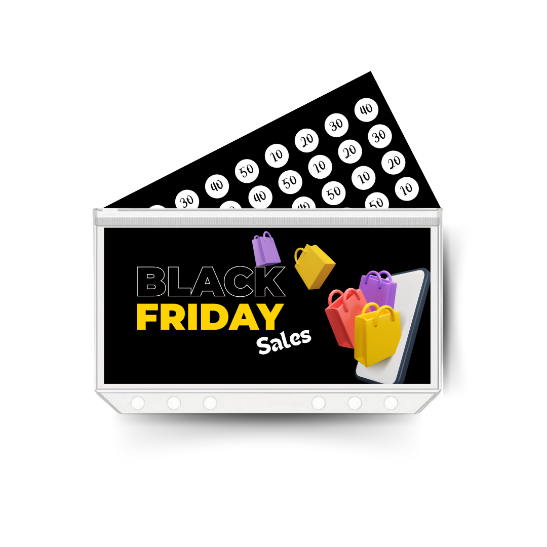 BLACK FRIDAY insert, tracker & twin pocket wallet A6