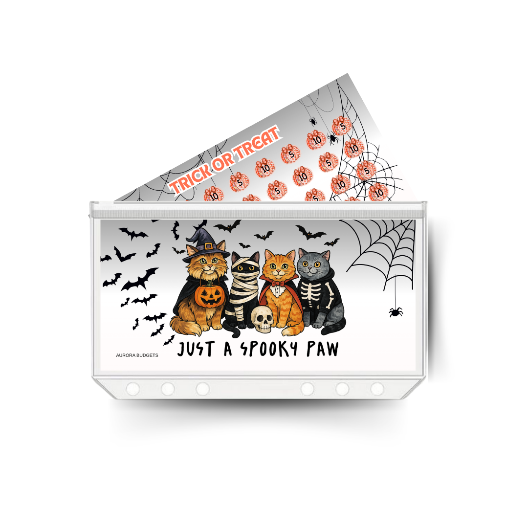 HALLOWEEN insert, tracker & twin pocket wallet A6