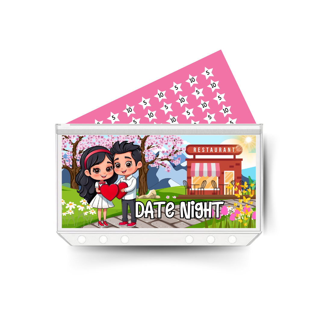DATE NIGHT insert, tracker & twin pocket wallet A6
