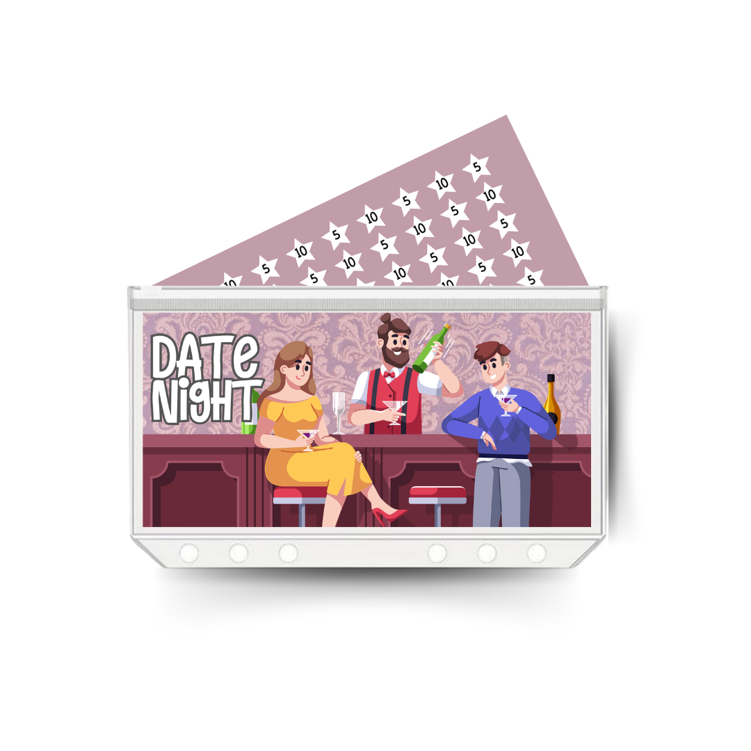 DATE NIGHT insert, tracker & twin pocket wallet A6