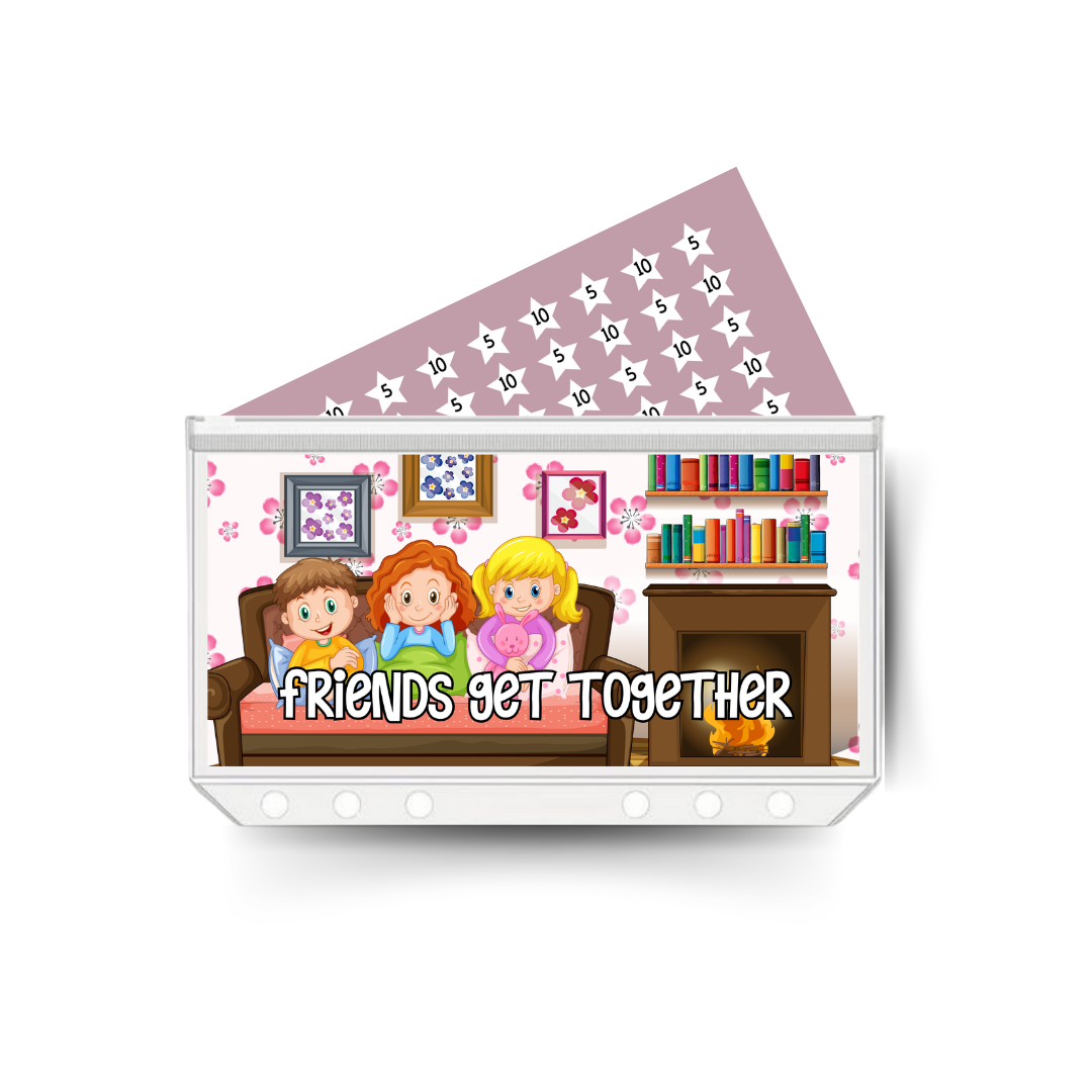 FRIENDS GET TOGETHER insert, tracker & twin pocket wallet A6