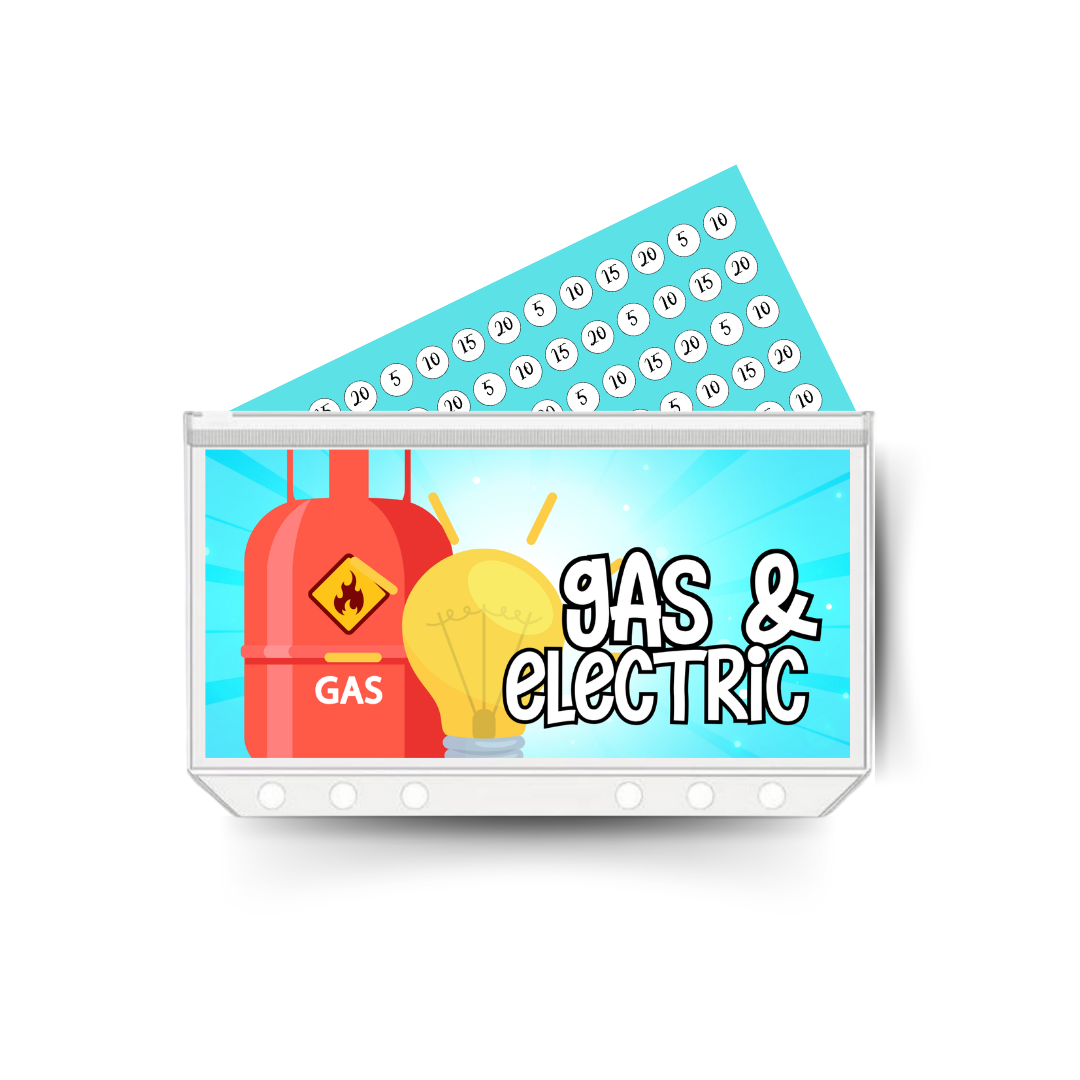 GAS AND ELECTRIC insert, tracker & twin pocket wallet A6