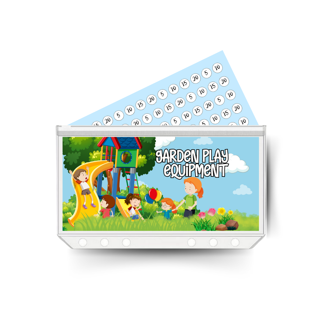 GARDEN PLAY EQUIPMENT insert, tracker & twin pocket wallet A6