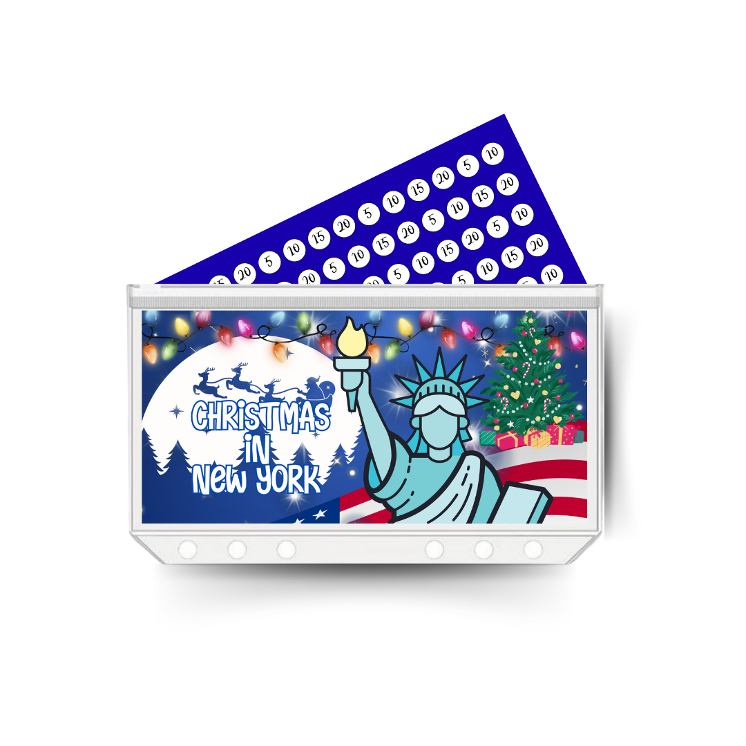 CHRISTMAS IN NEW YORK insert, tracker & twin pocket wallet A6