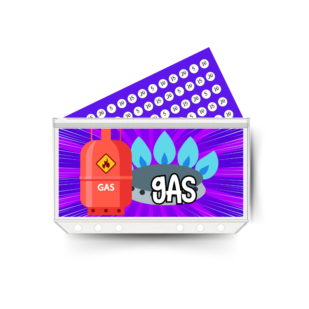 GAS BILL insert, tracker & twin pocket wallet A6