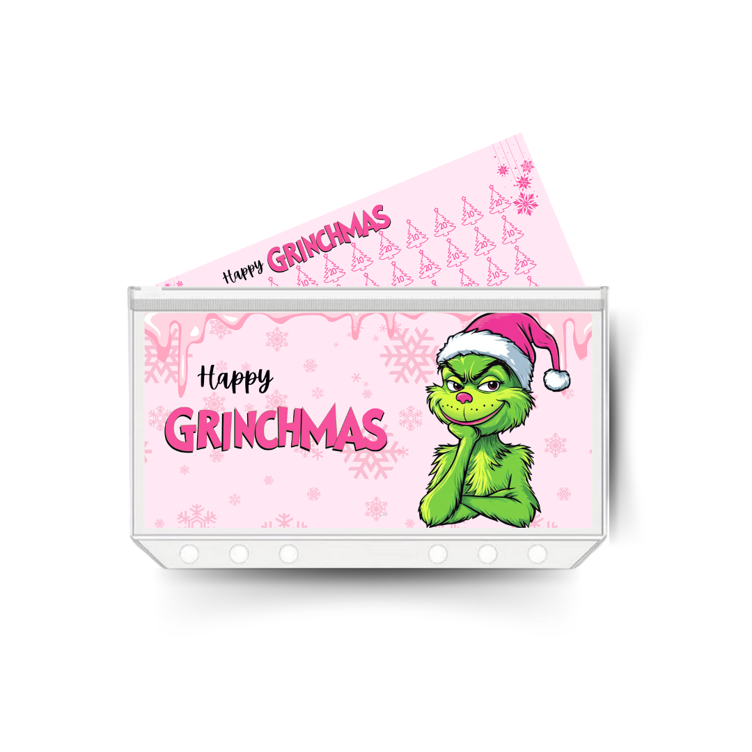 GRINCHMAS insert,  savings challenge & luxe PP cash envelope