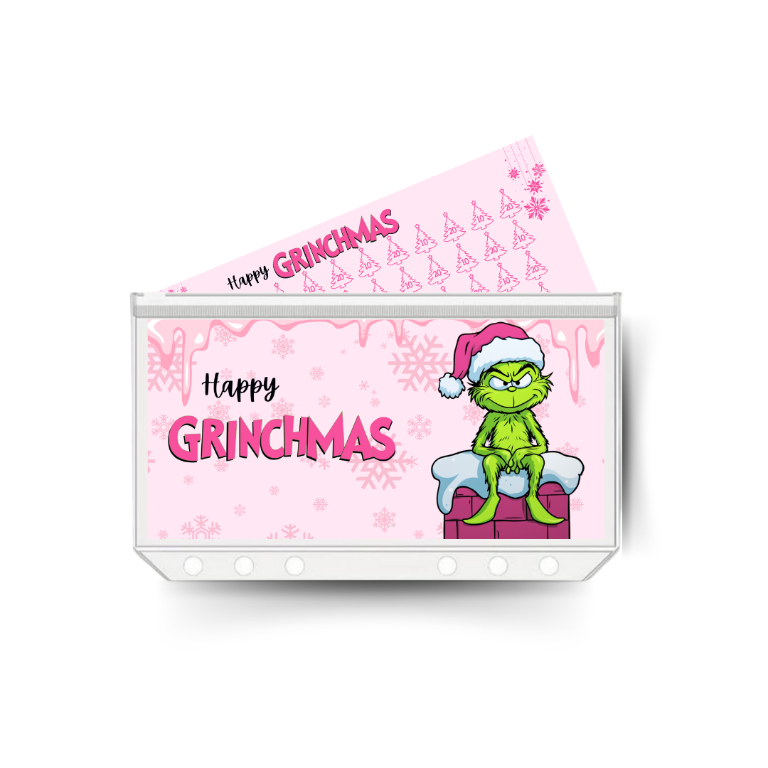 GRINCHMAS insert,  savings challenge & luxe PP cash envelope