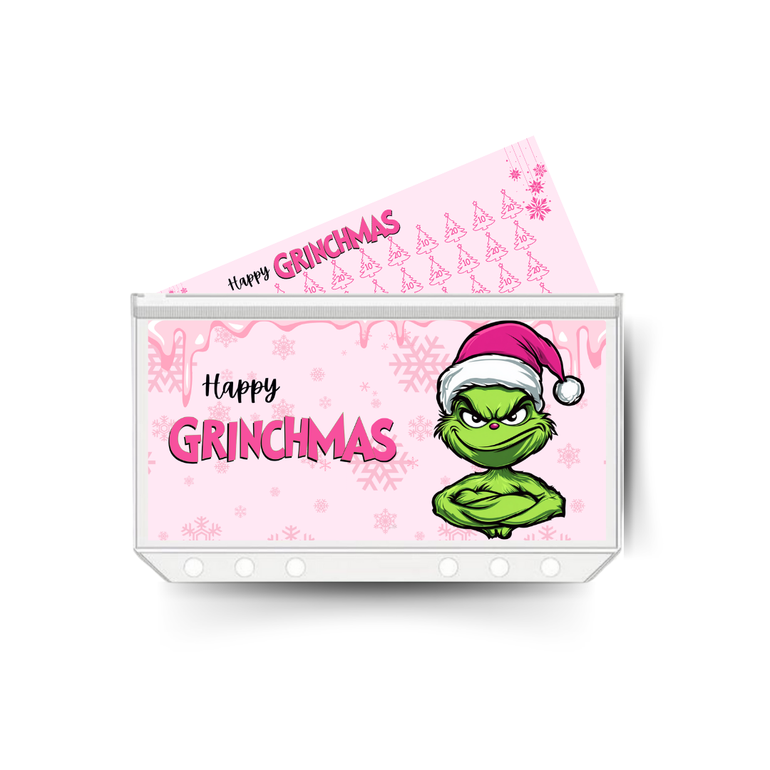 GRINCHMAS insert,  savings challenge & luxe PP cash envelope