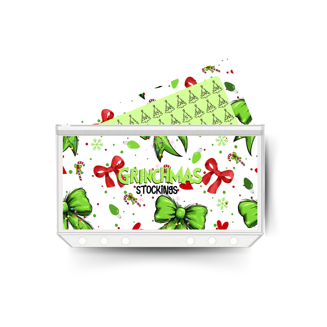 CHRISTMAS STOCKINGS insert,  savings challenge & luxe PP cash envelope