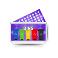 BINS  savings insert, tracker & twin pocket wallet A6