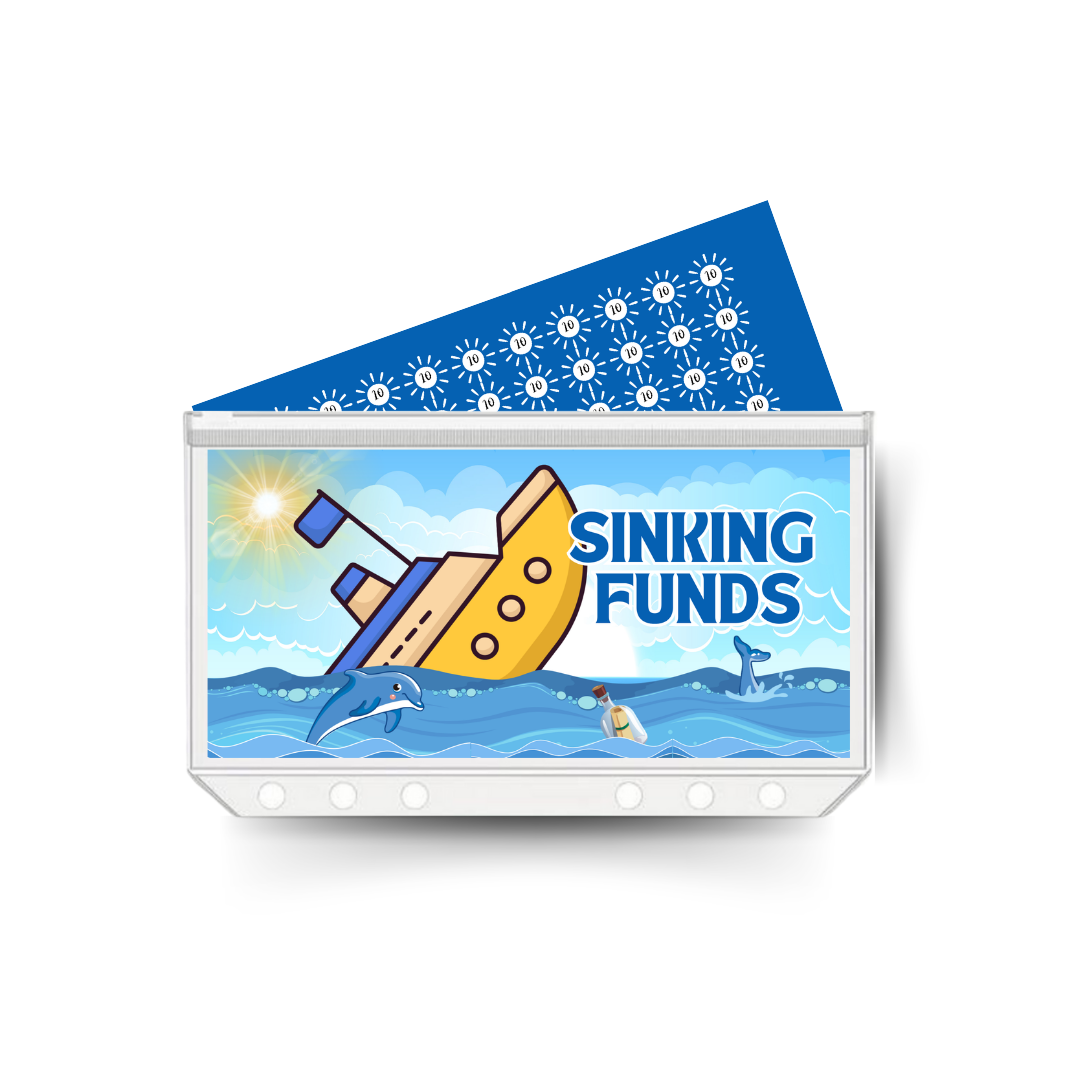 SINKING FUNDS savings insert, tracker & twin pocket wallet A6