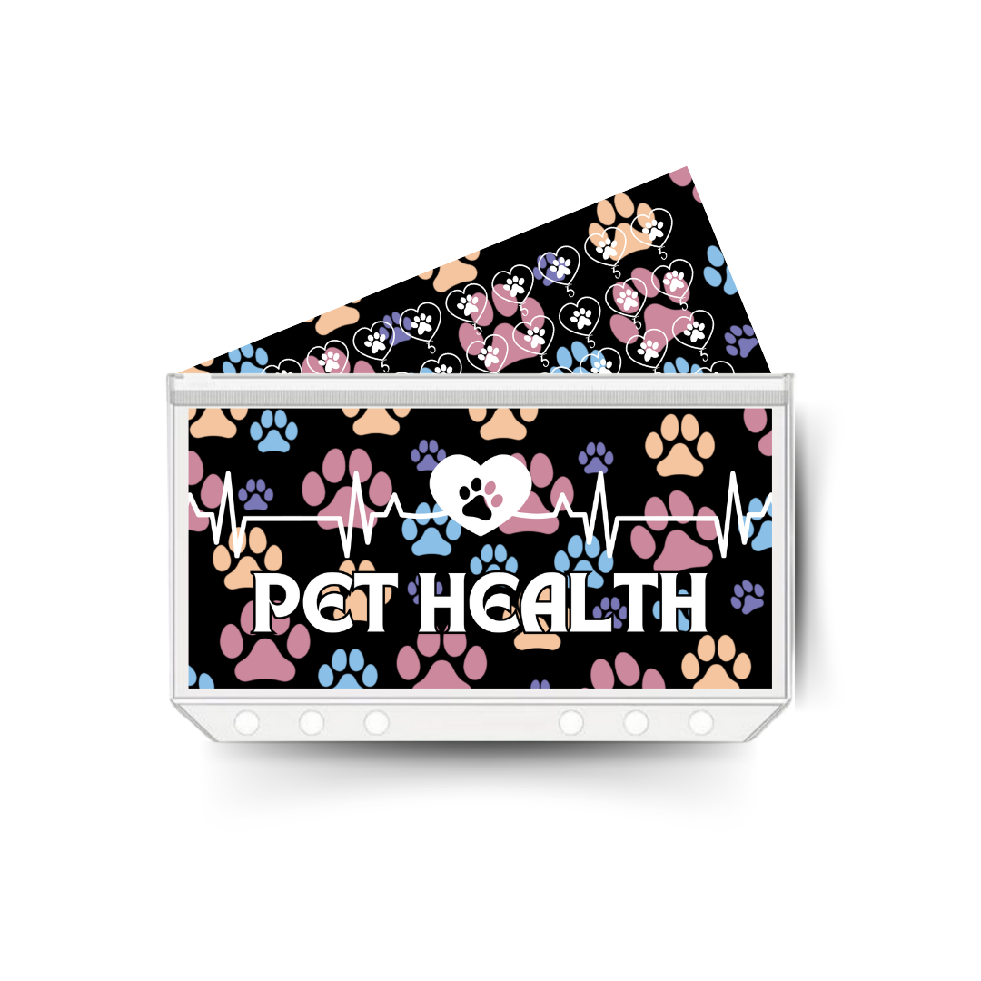 PET HEALTH savings insert, tracker & twin pocket wallet A6