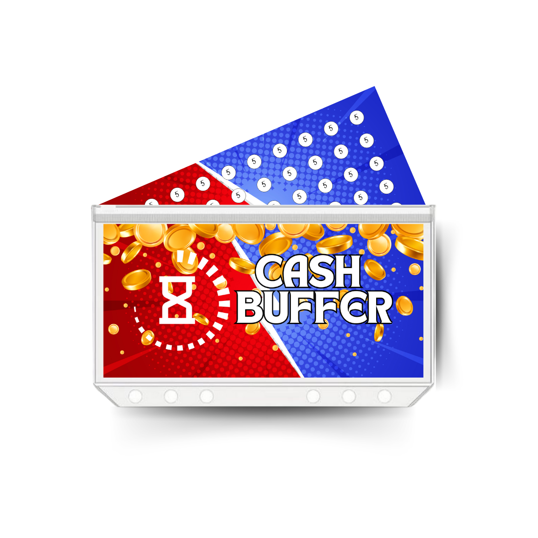 CASH BUFFER savings insert, tracker & twin pocket wallet A6