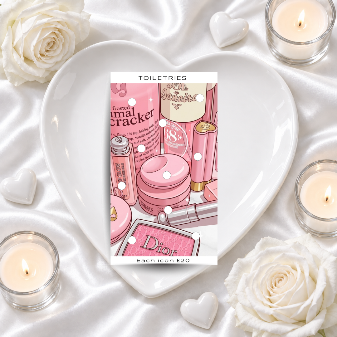 TOILETRIES savings challenge & luxe PP cash envelope