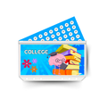 COLLEGE savings insert, tracker & twin pocket wallet A6