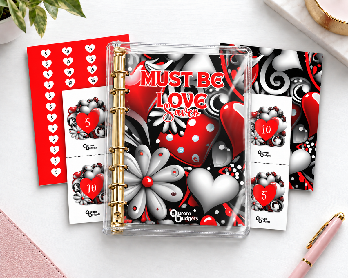 MUST BE LOVE valentine savings budget binder bundle A5
