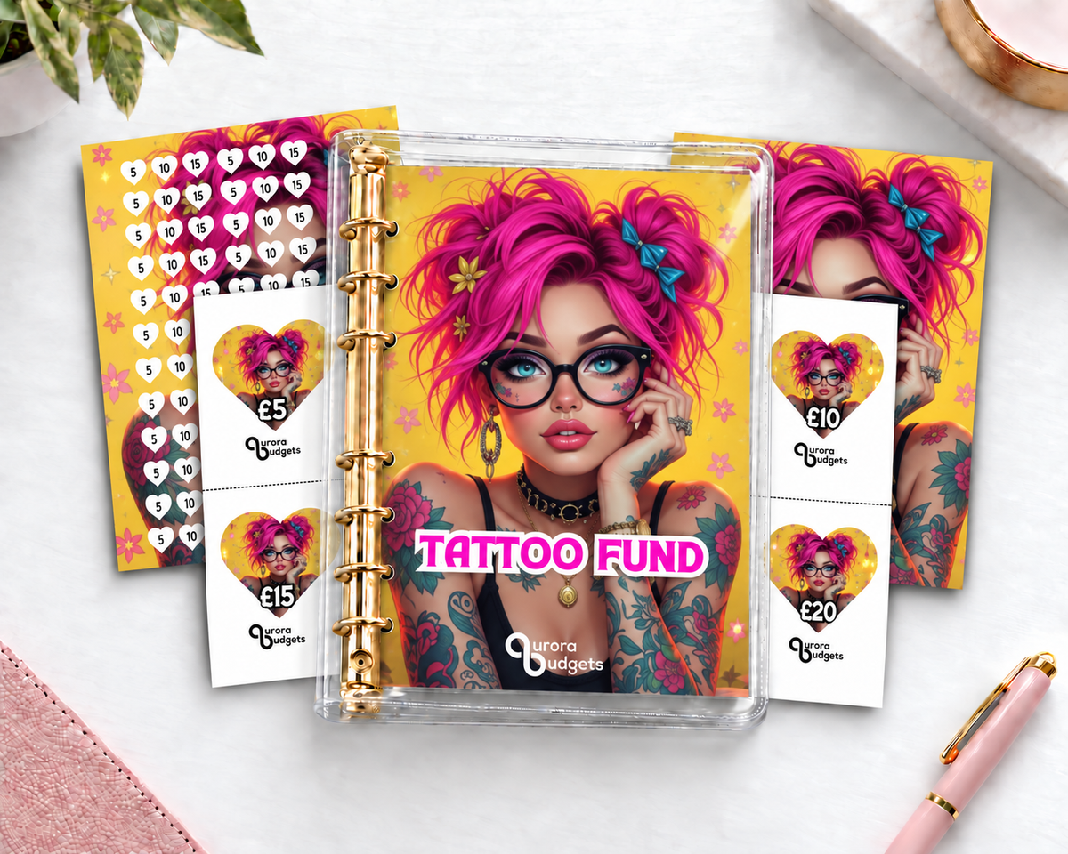 TATTOO FUND savings budget binder bundle A5