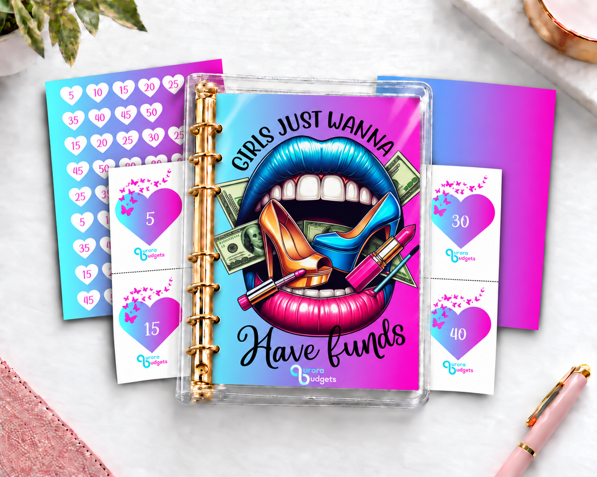GIRLS JUST WANNA HAVE FUNDS savings budget binder bundle A5