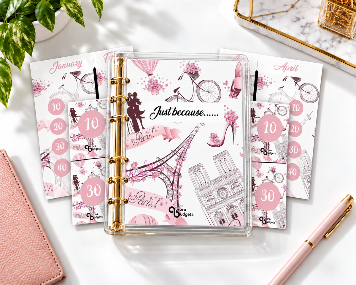 JUST BECAUSE savings budget binder bundle A5