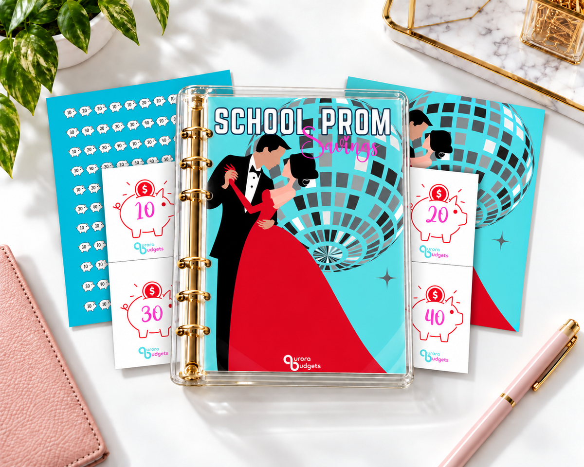 SCHOOL PROM savings budget binder bundle A5