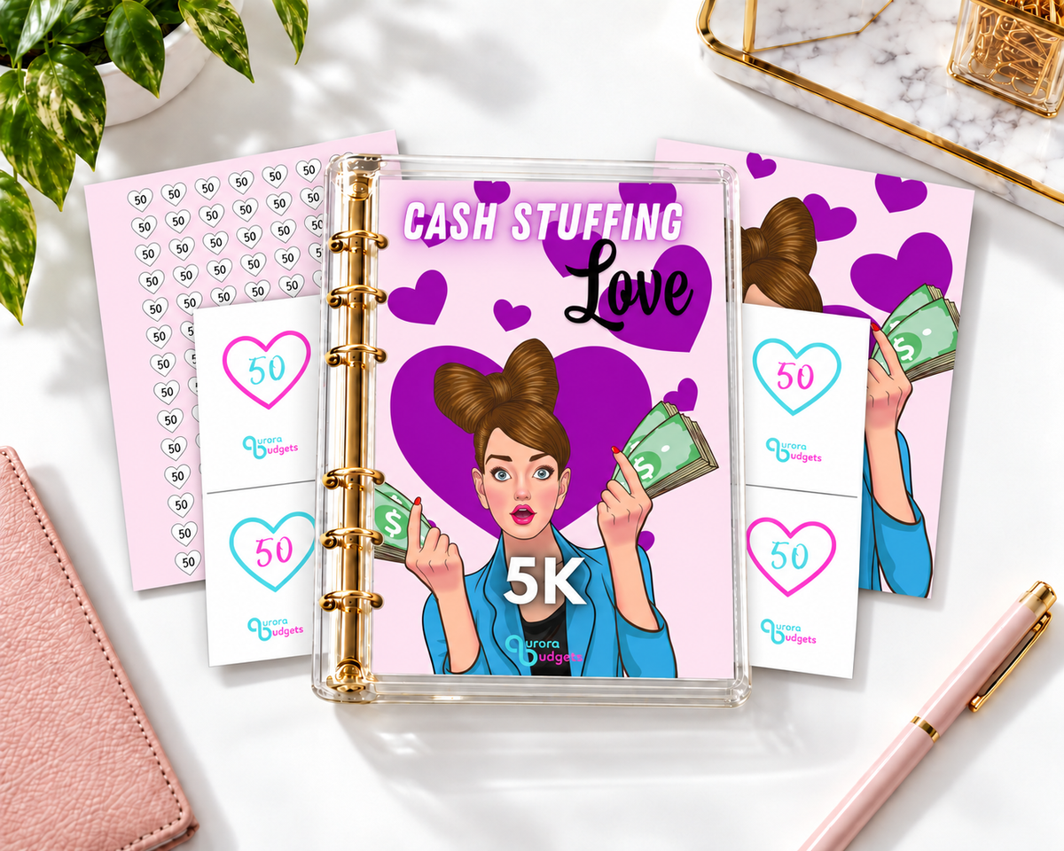 5K savings budget binder bundle A5