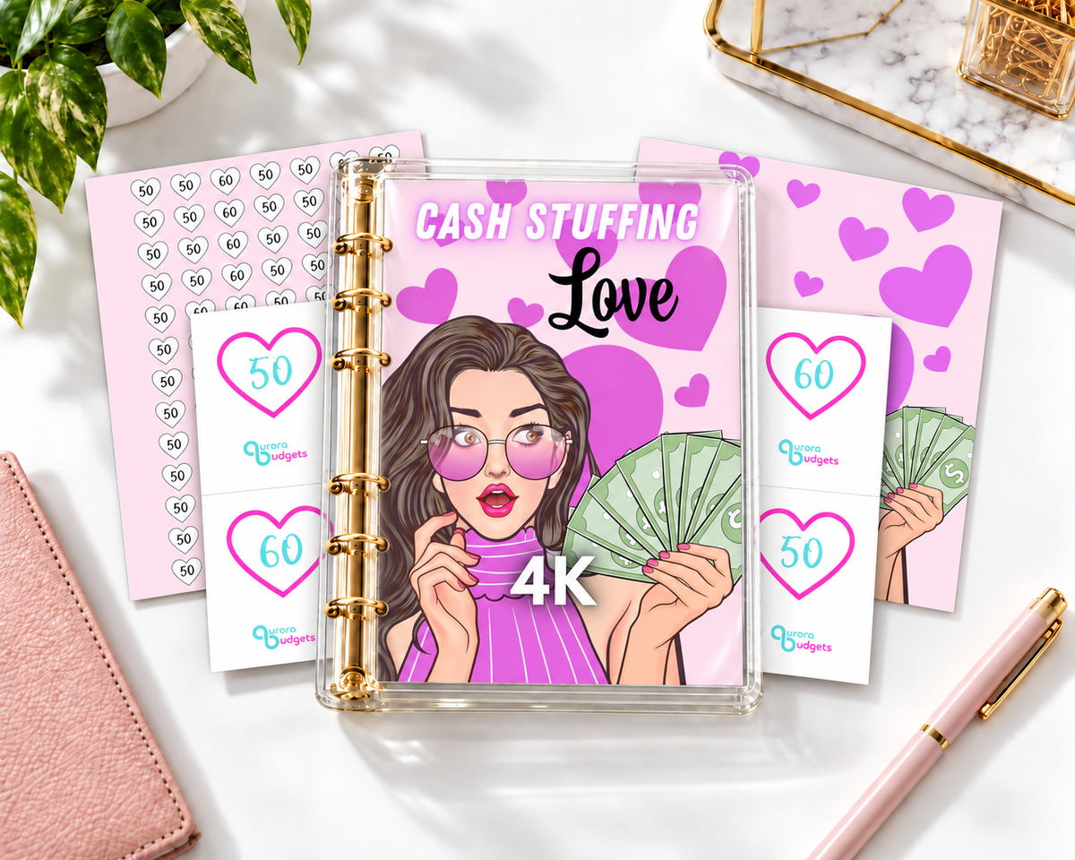 4K savings budget binder bundle A5