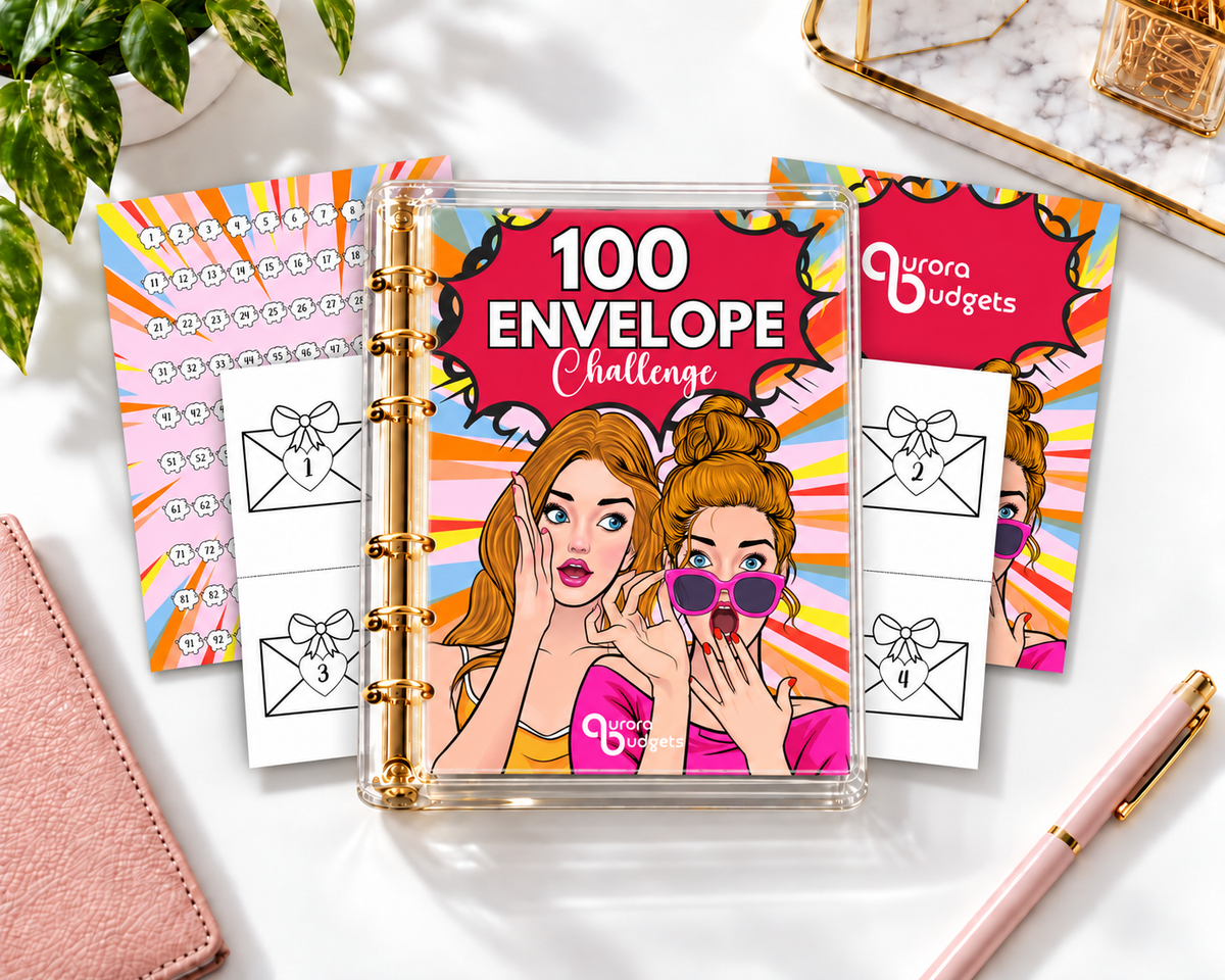 100 ENVELOPE CHALLENGE savings budget binder bundle A5