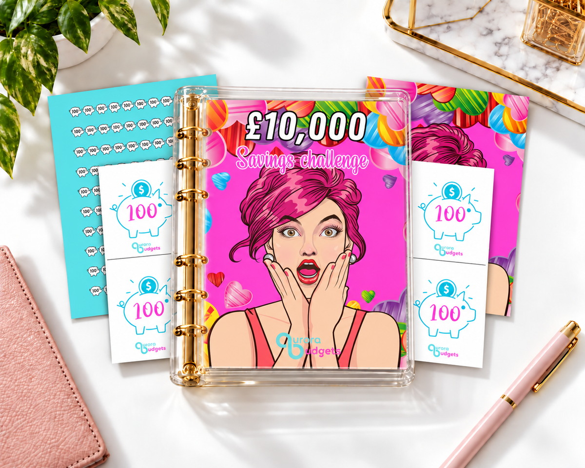 10K savings budget binder bundle A5