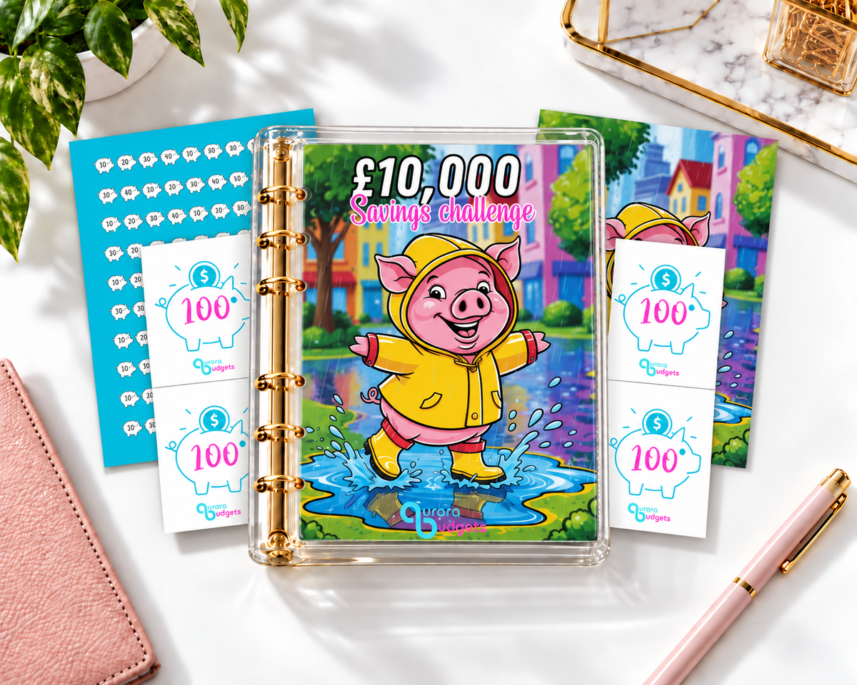10K savings budget binder bundle A5