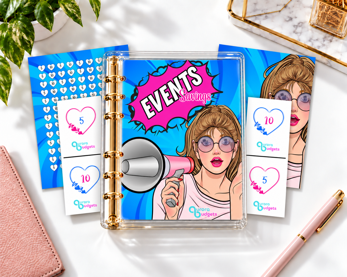 EVENTS savings budget binder bundle A5