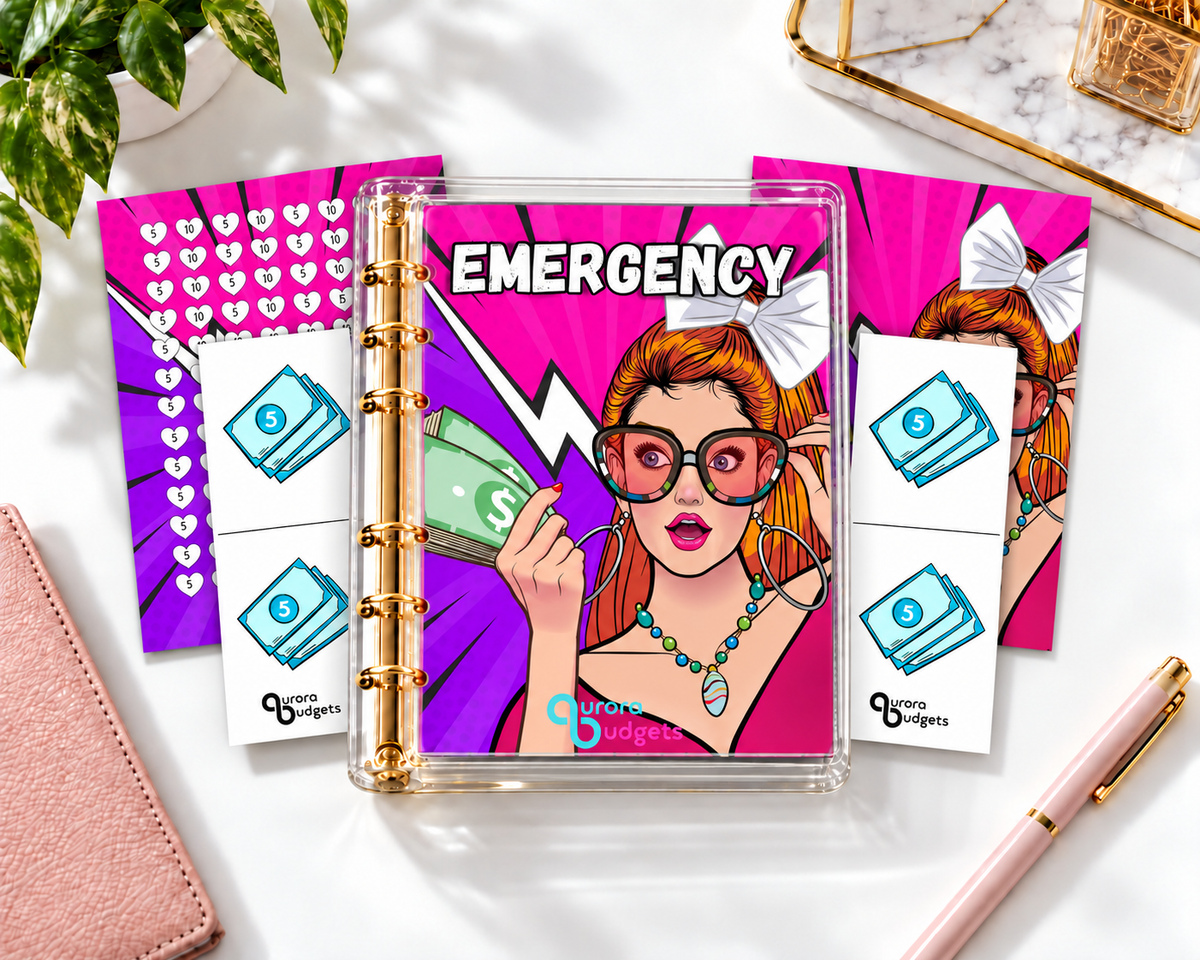 EMERGENCY savings budget binder bundle A5